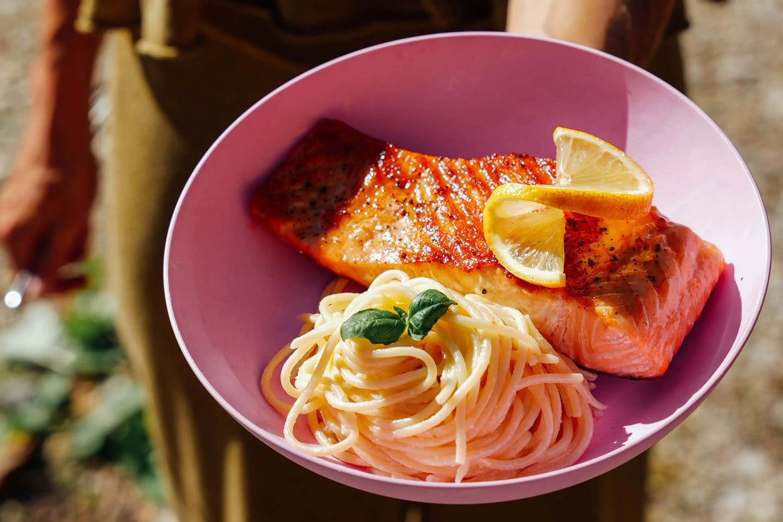 Zitronen-Spaghetti-mit-gegrilltem-Fisch-nbsp Campingaz & Coleman