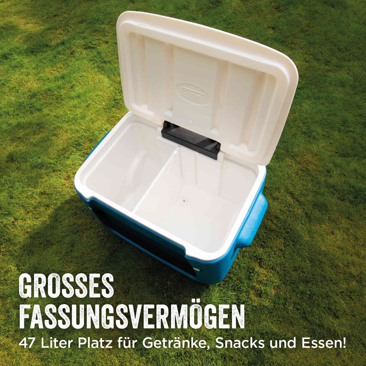 Coleman 50QT Polylite Wheeled | 46 Liter Kühlbox mit Rollen | 3 Tage Kühlung  Kühlbox Campingaz & Coleman