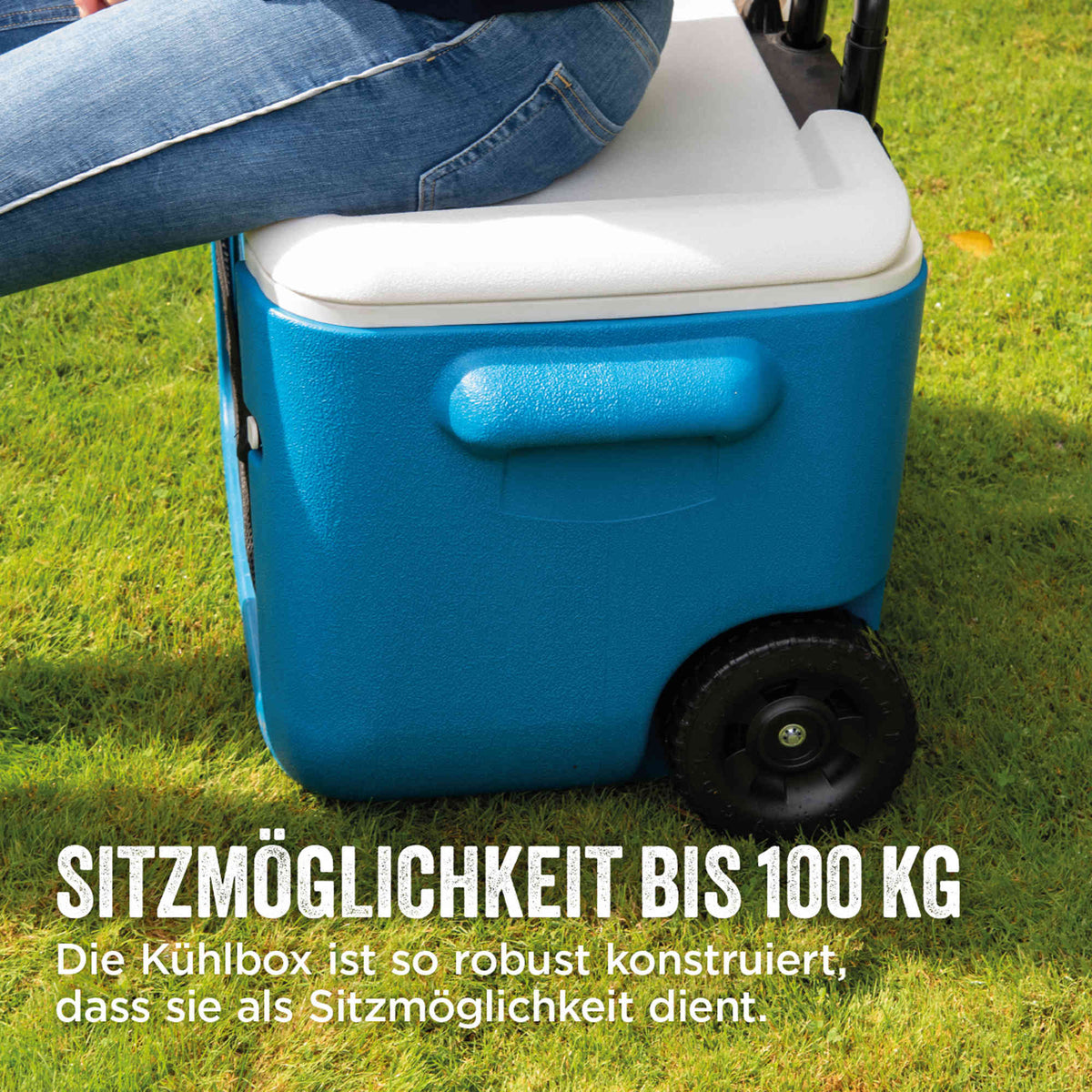Coleman 50QT Polylite Wheeled | 46 Liter Kühlbox mit Rollen | 3 Tage Kühlung  Kühlbox Campingaz & Coleman