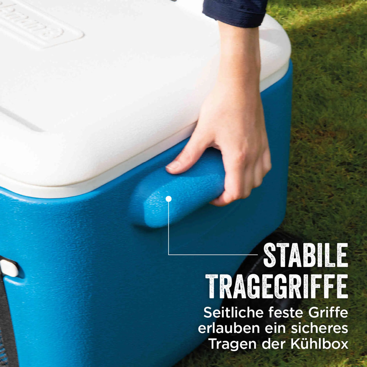 Coleman 50QT Polylite Wheeled | 46 Liter Kühlbox mit Rollen | 3 Tage Kühlung  Kühlbox Campingaz & Coleman