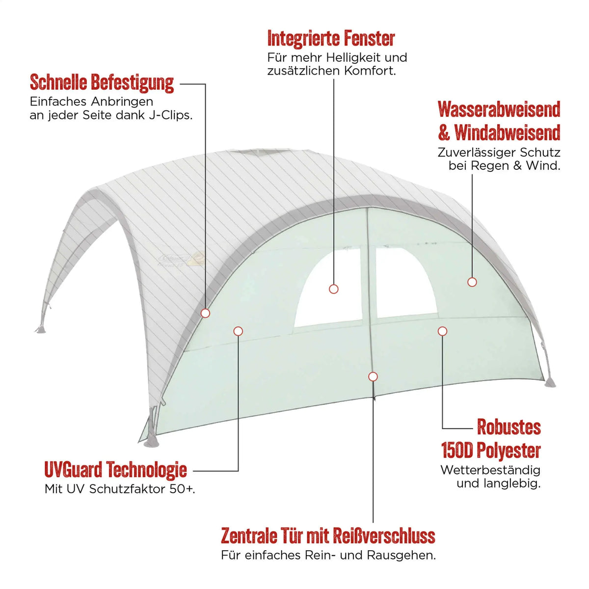 Coleman Seitenwand mit Tür für Event Shelter Pro XL  Pavillon-Zubehör Campingaz & Coleman