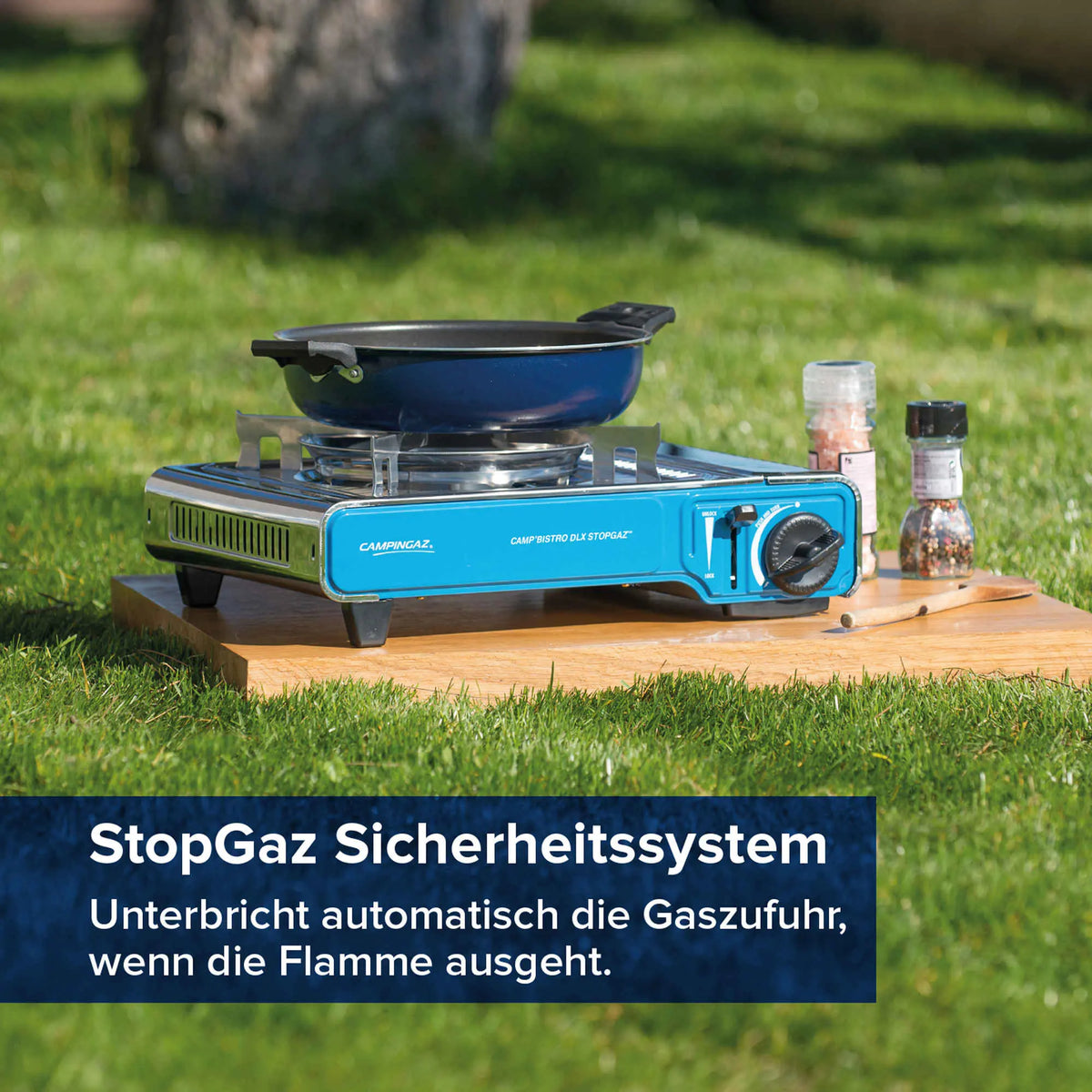 Campingaz Gaskocher Camp'Bistro DLX mit Stopgaz | 1 Brenner  Gaskocher Campingaz & Coleman