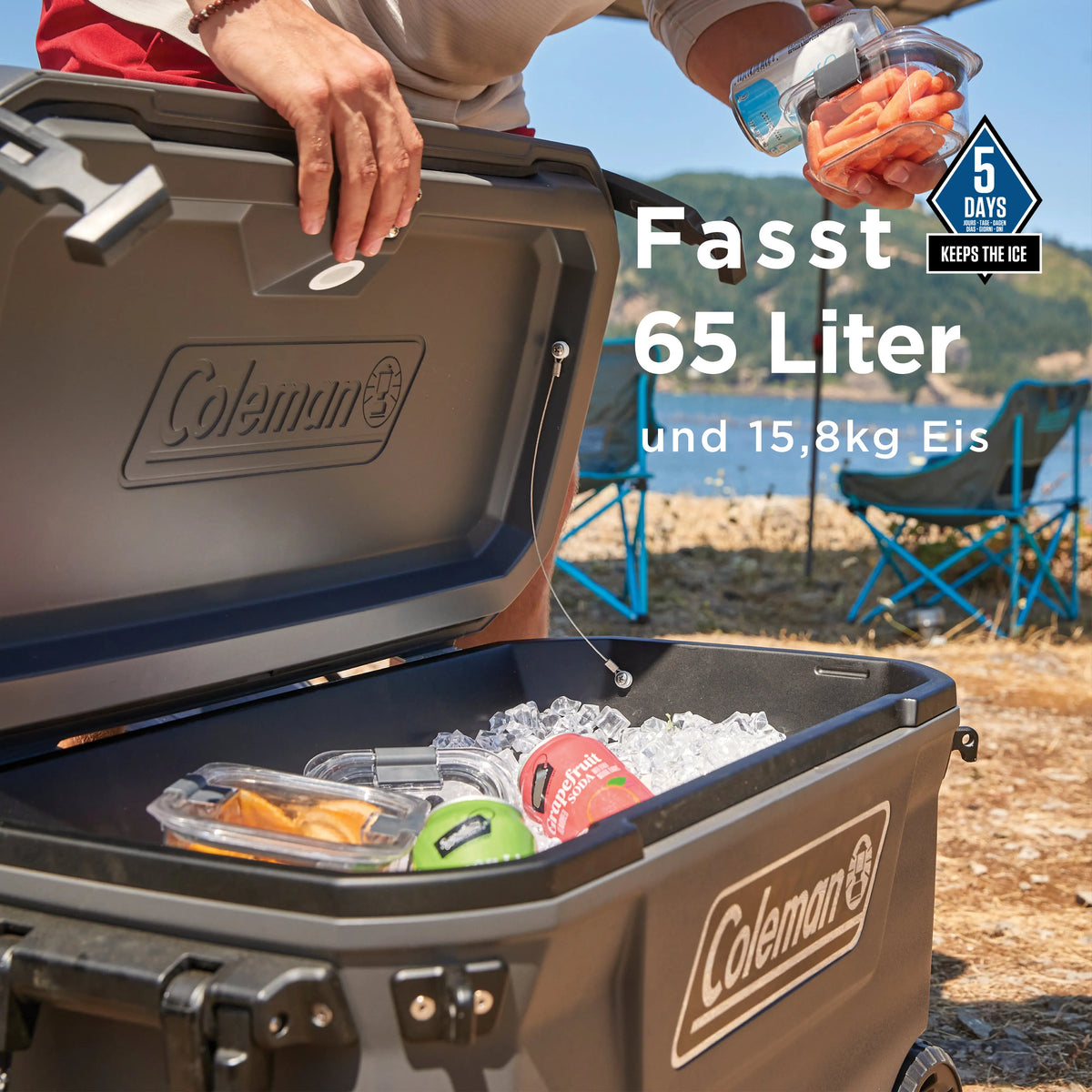 Coleman Convoy 65 QT Kühlbox mit Rollen Coleman