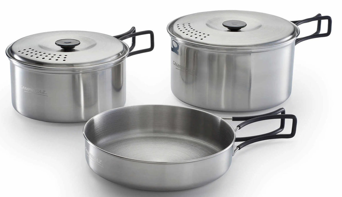 Camping-Geschirrset aus Edelstahl, 5-teilig   Campingaz & Coleman