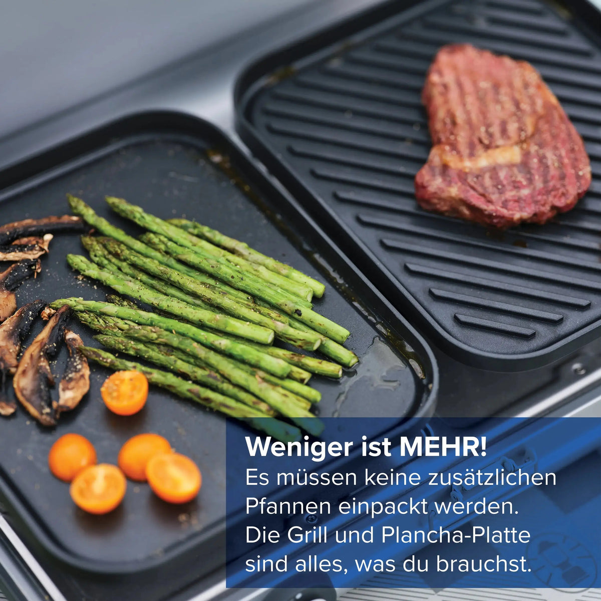 Camping Kitchen 2 Grill & Go Caravan | 30 mbar speziell für Wohnmobile  Gaskocher Campingaz & Coleman