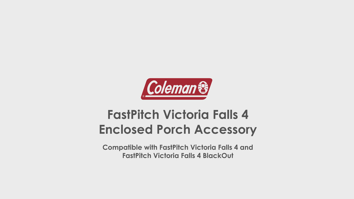 Load video: Coleman Vestibule for Victoria Falls 4 Family Tent | 5m² extra space